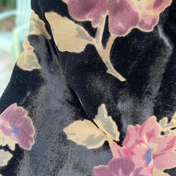 Massimo Fabbro Italy Velvet Floral Dress - Picture 2 of 3